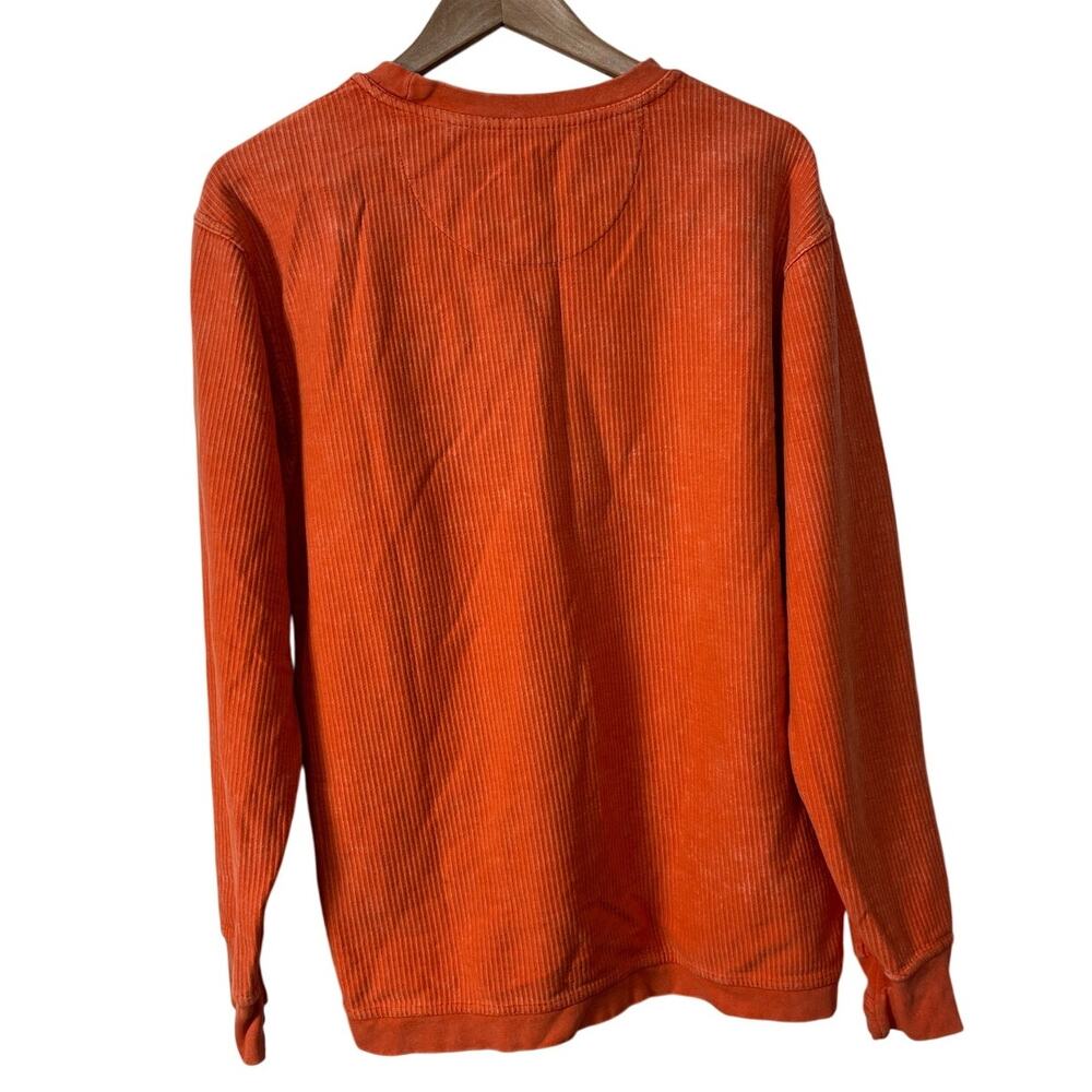 Pressbox Clemson Tigers Comfy Cord Sweatshirt Mens Medium Orange Ribbed‎ PK 8280 - Picture 2 of 9